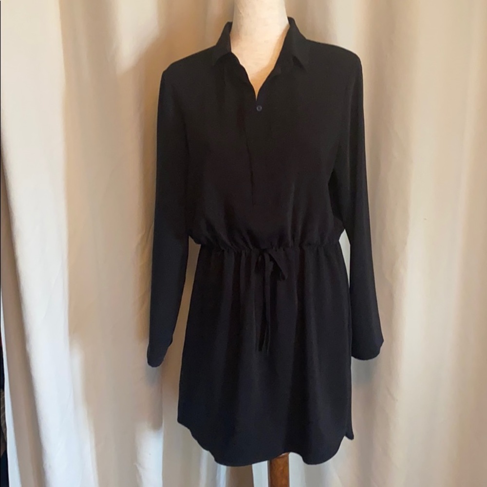 Black mid thigh shirt dress size medium